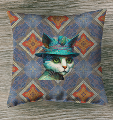 Majestic Cat Indoor Pillow with elegant design