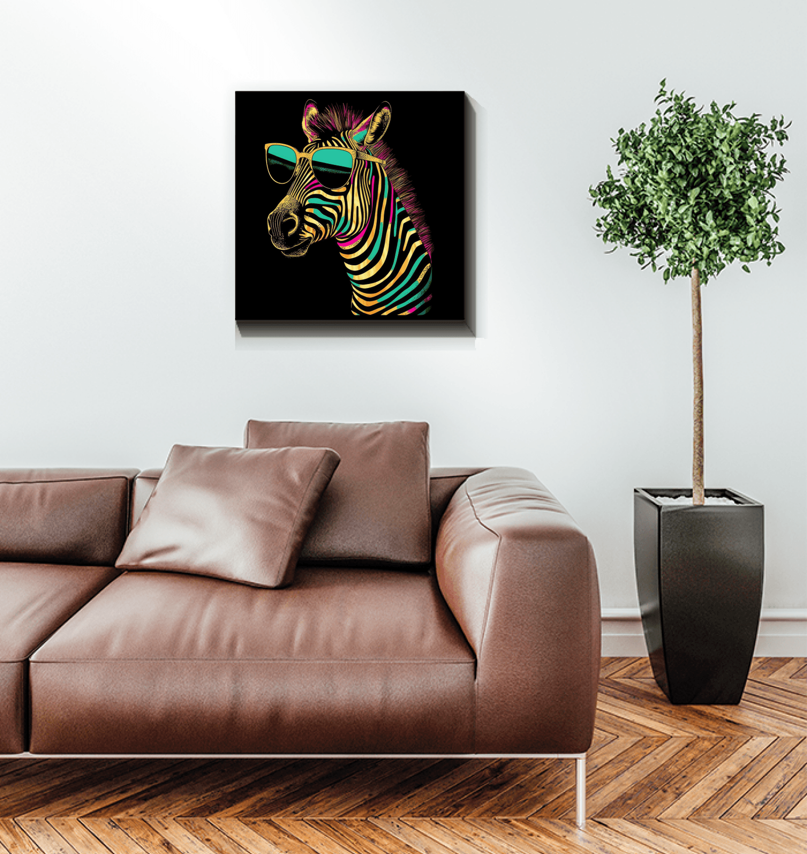Elegant Zebra Portrait Canvas Art - Beyond T-shirts