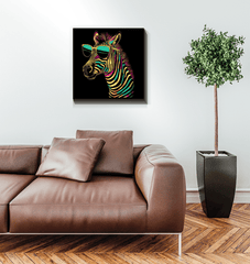 Elegant Zebra Portrait Canvas Art - Beyond T-shirts