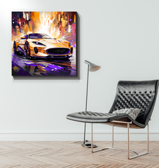 Future Concept Car Wrapped Canvas