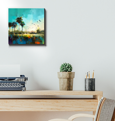 Sunset Over the Plains Canvas Wall Art