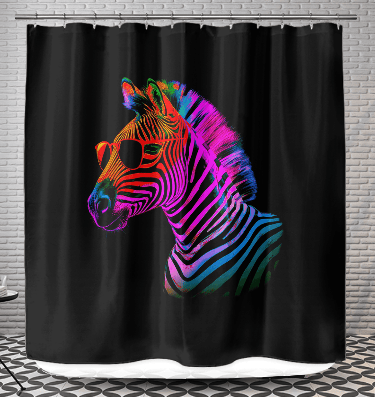 Zebra Zen Mandala Shower Curtain - Beyond T-shirts