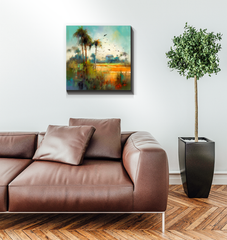 Autumn Leaves in the Breeze Wrapped Canvas