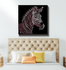 Majestic Zebra Run Canvas - Beyond T-shirts