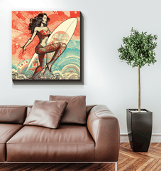 Wave Rider's Dream Canvas Print - Beyond T-shirts