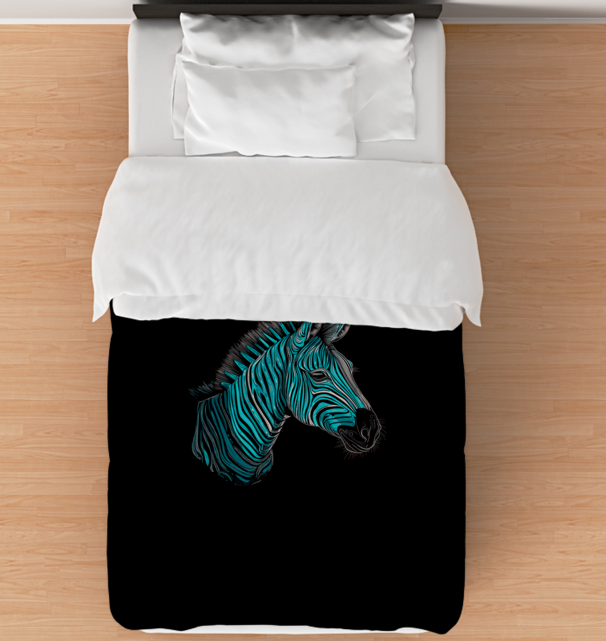 Zebra Zen Oasis Duvet Cover