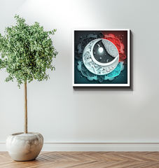 Celestial Ying Yang Wrapped Canvas