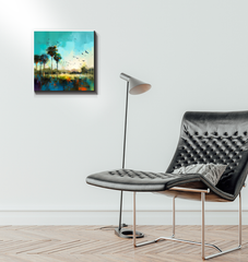 Sunset Over the Plains Canvas Wall Art