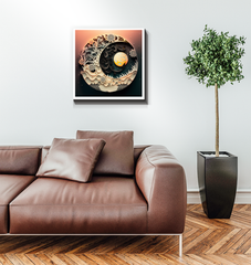 Canvas print featuring abstract sprint and stroll designs.