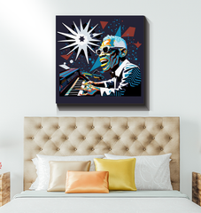 Hip-Hop Honeycomb Wrapped Canvas