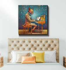 Cat's Elegance Wrapped Canvas