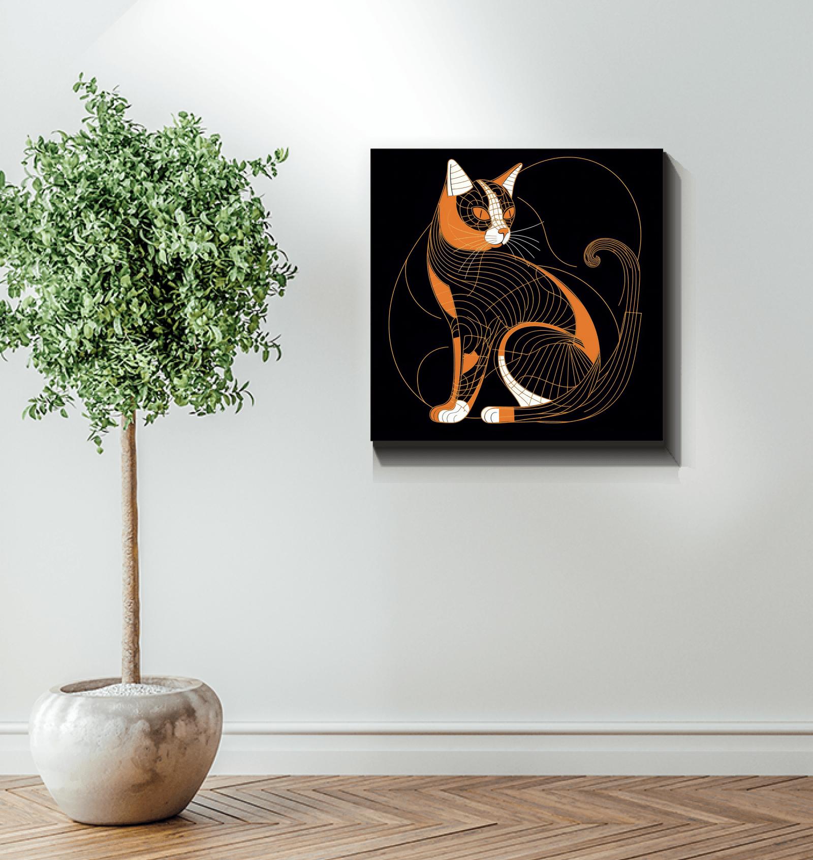 Elegant Cat Forest Prowl Canvas - Beyond T-shirts