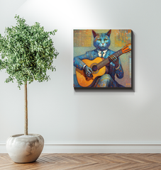 Playful Pawprints Cat Wrapped Canvas