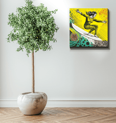 Surfing 1 10 Wrapped Canvas - Beyond T-shirts