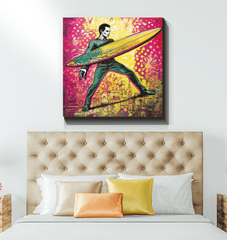 Surfing 1 07 Wrapped Canvas - Beyond T-shirts