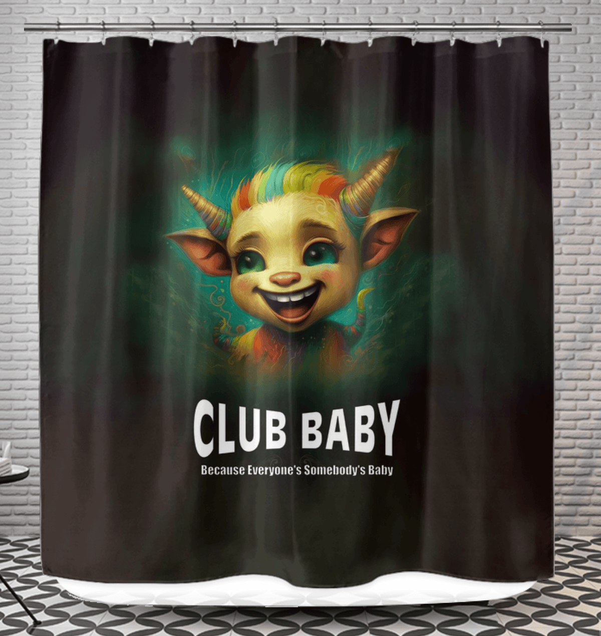 Elegant CB3-90 Shower Curtain enhancing bathroom decor.