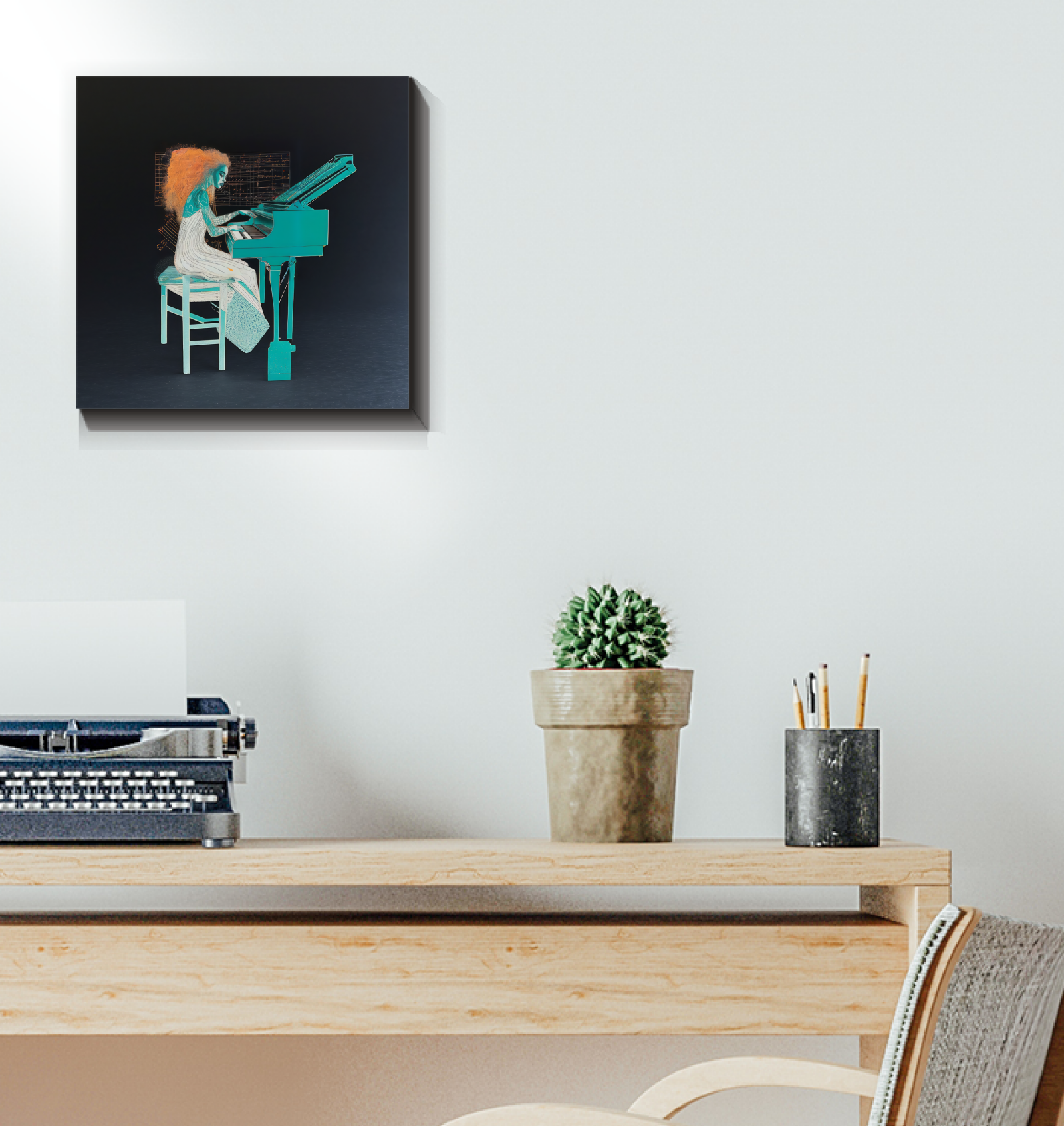 Colorful poppy playground artwork for home decor