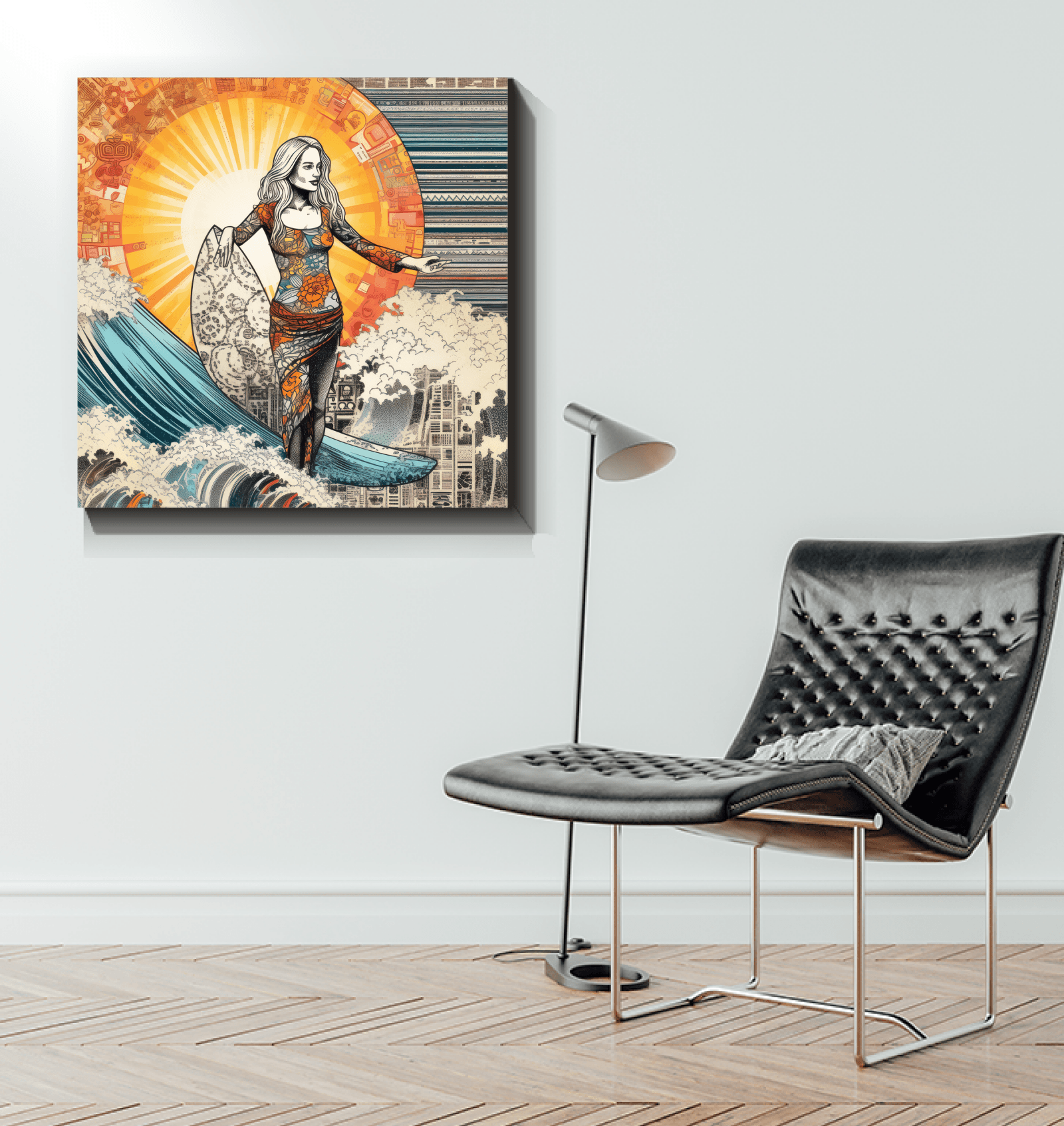 Surfing Adventure Canvas Print - Beyond T-shirts