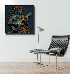 Melodic Metropolis Wrapped Canvas