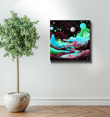 Serene Snowcaps Winter Landscape Canvas