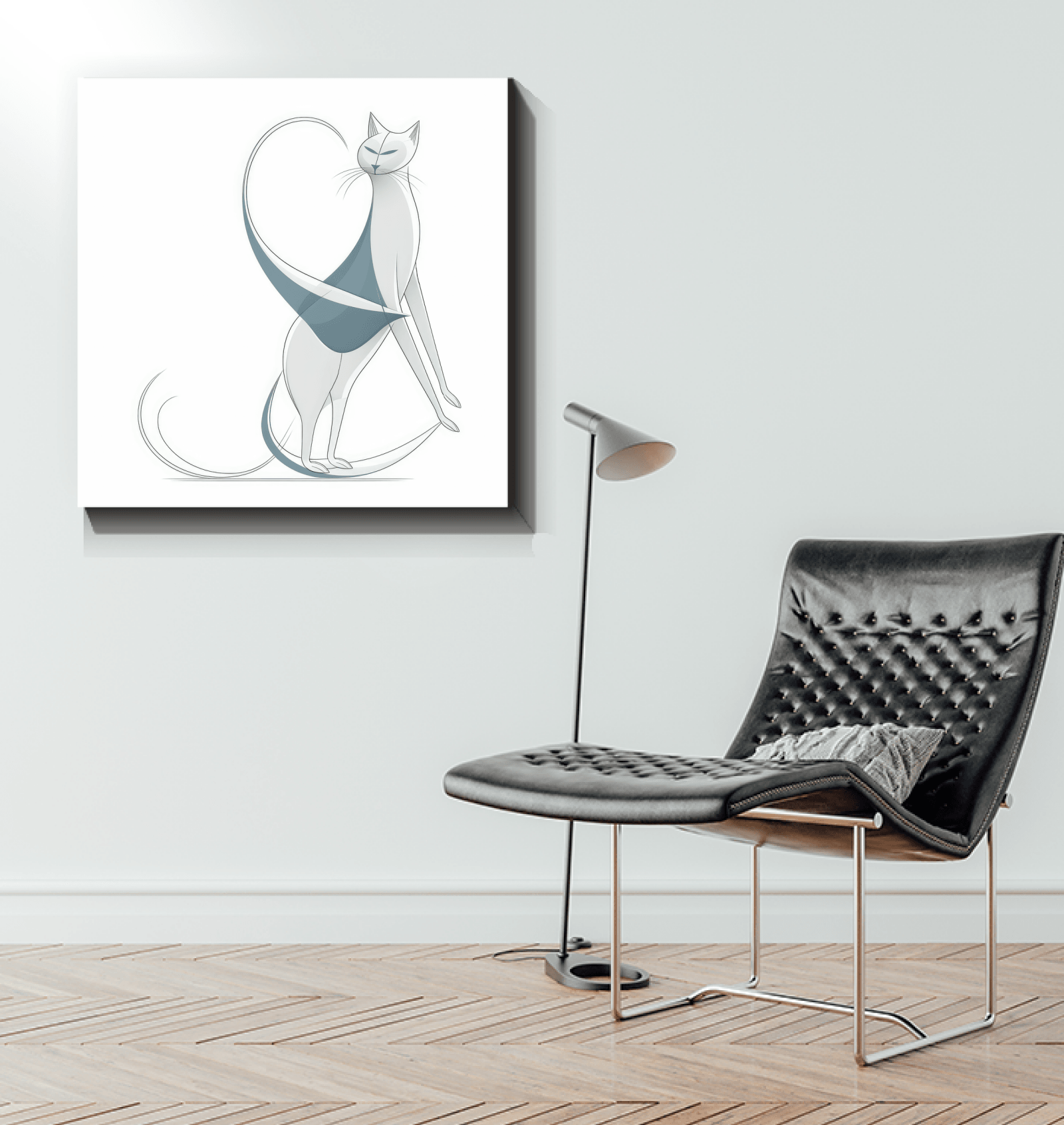 Graceful Cat Window Gaze Canvas - Beyond T-shirts