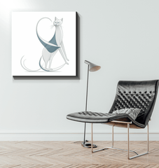 Graceful Cat Window Gaze Canvas - Beyond T-shirts