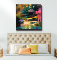 Majestic Mountains Landscape Wrapped Canvas