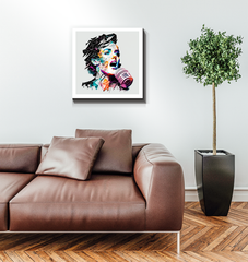 Psychedelic rock themes on high-quality wrapped canvas