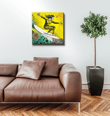 Surfing 1 10 Wrapped Canvas - Beyond T-shirts