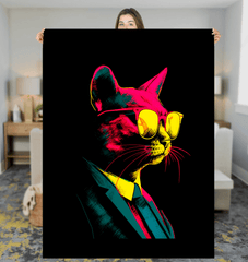 Mystical Cat Whispers Sherpa Blanket - Beyond T-shirts