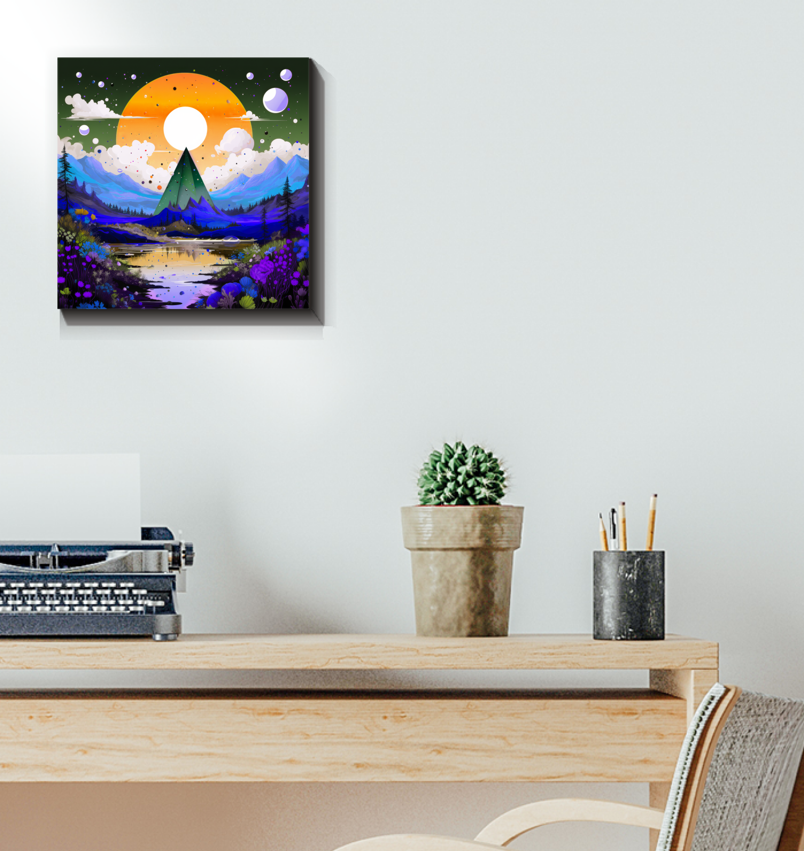 Enchanting Estuary Elegance River Landscape Canvas