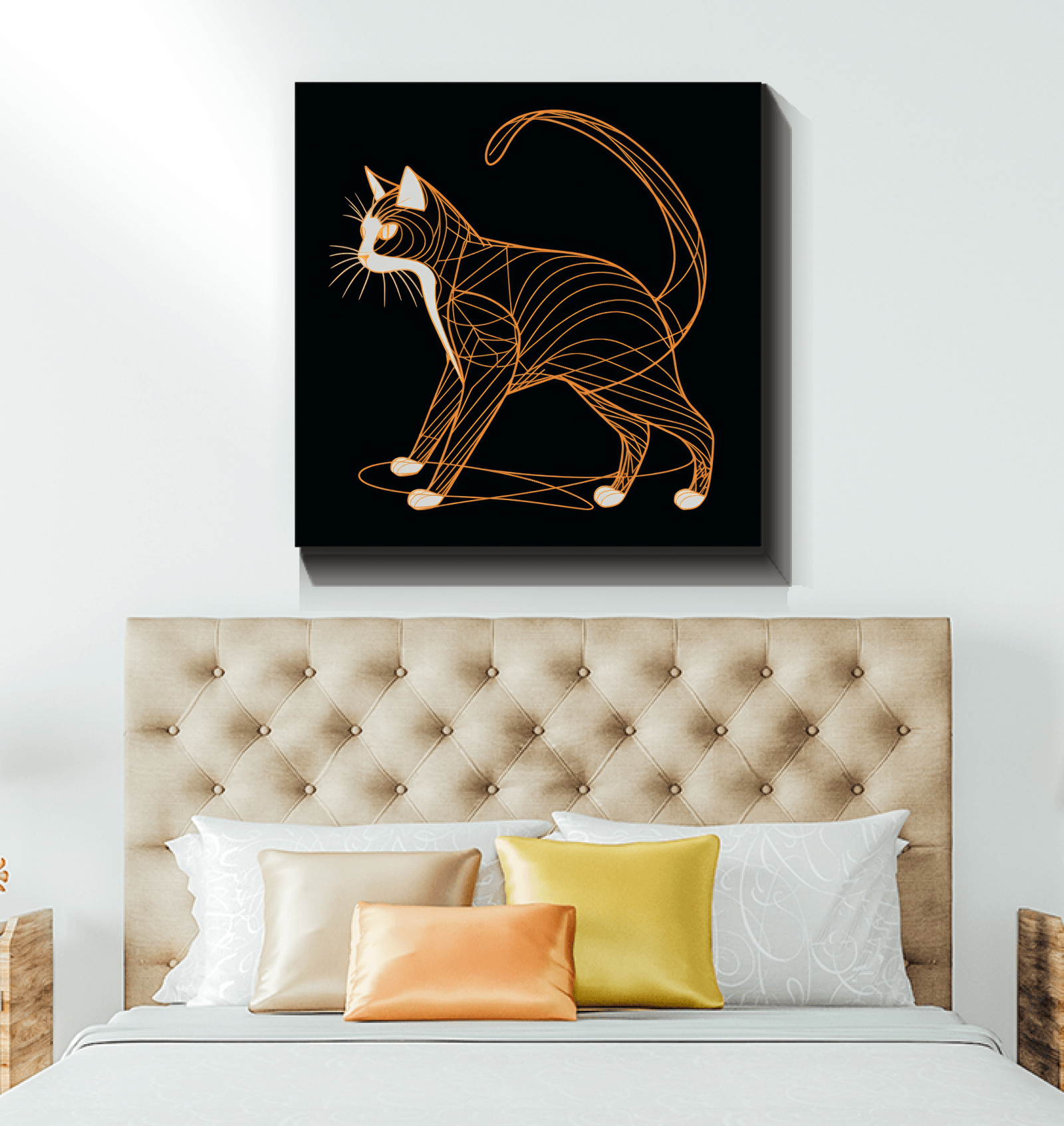 Elegant Siamese Gaze Canvas - Beyond T-shirts