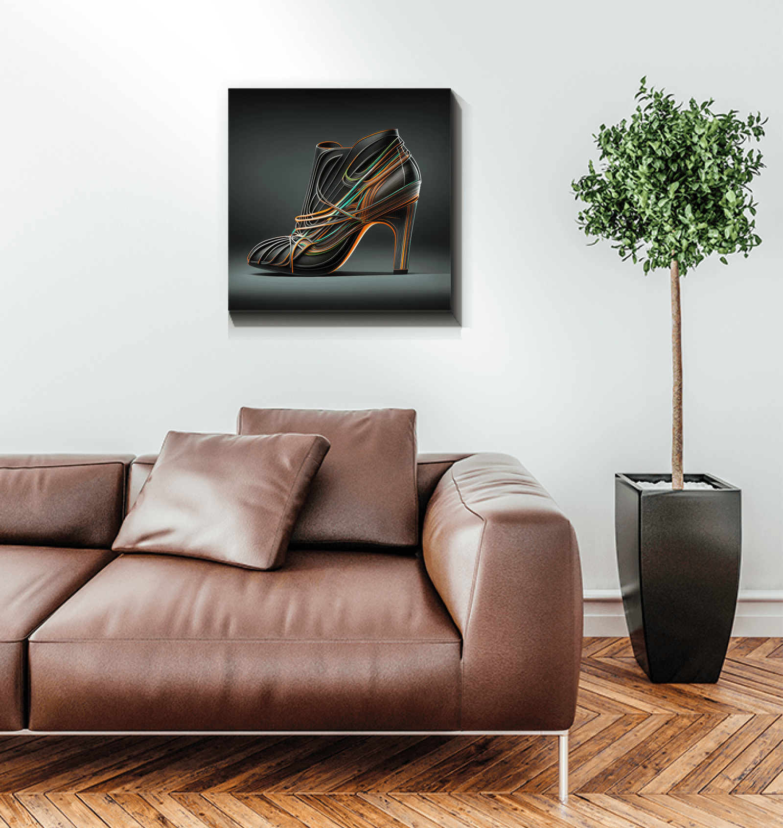 Innovative Steps - Futuristic Shoe Canvas Print - Beyond T-shirts