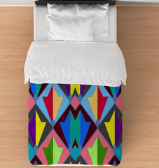 Whispering Vines Art Nouveau Comforter - Twin on a neatly made twin bed.