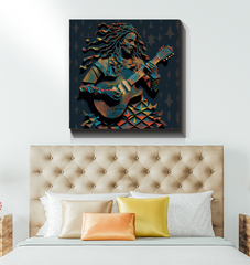 Melodic Metropolis Wrapped Canvas