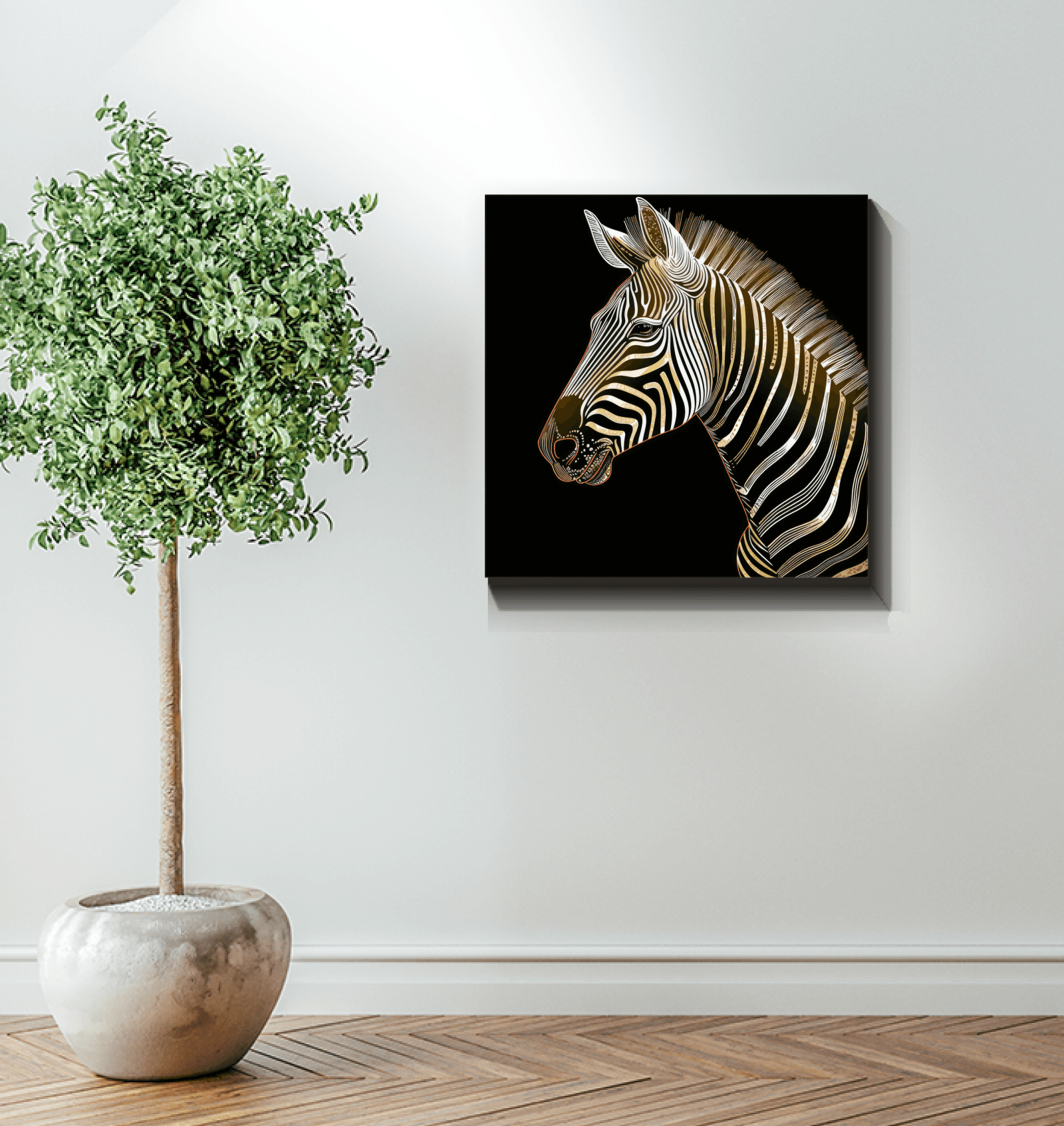 Sunset Silhouette Zebra Canvas - Beyond T-shirts