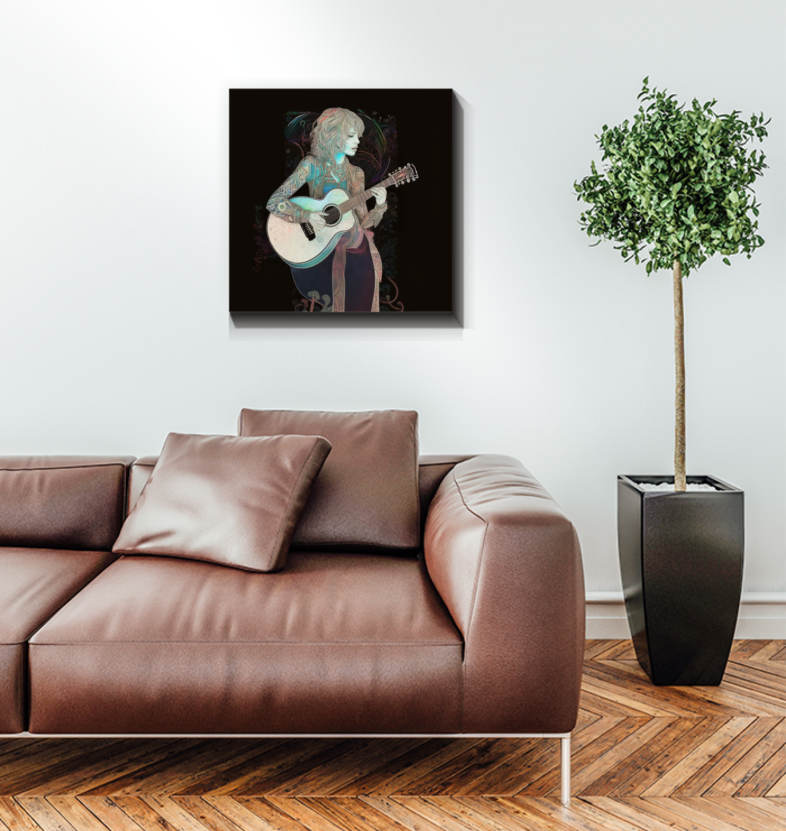 Wall-mounted Peony Paradise canvas enhancing interior aesthetics.