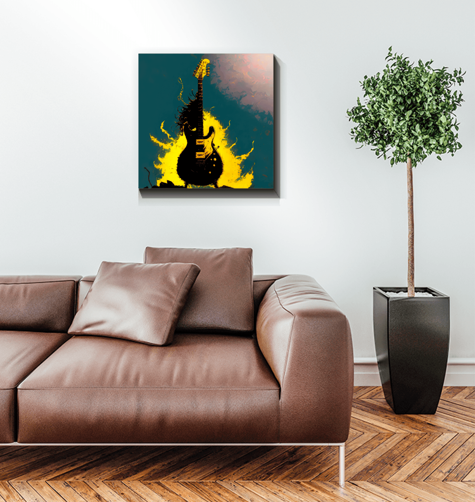 Saxophone Serenity - Jazz Music Canvas Wall Art - Beyond T-shirts