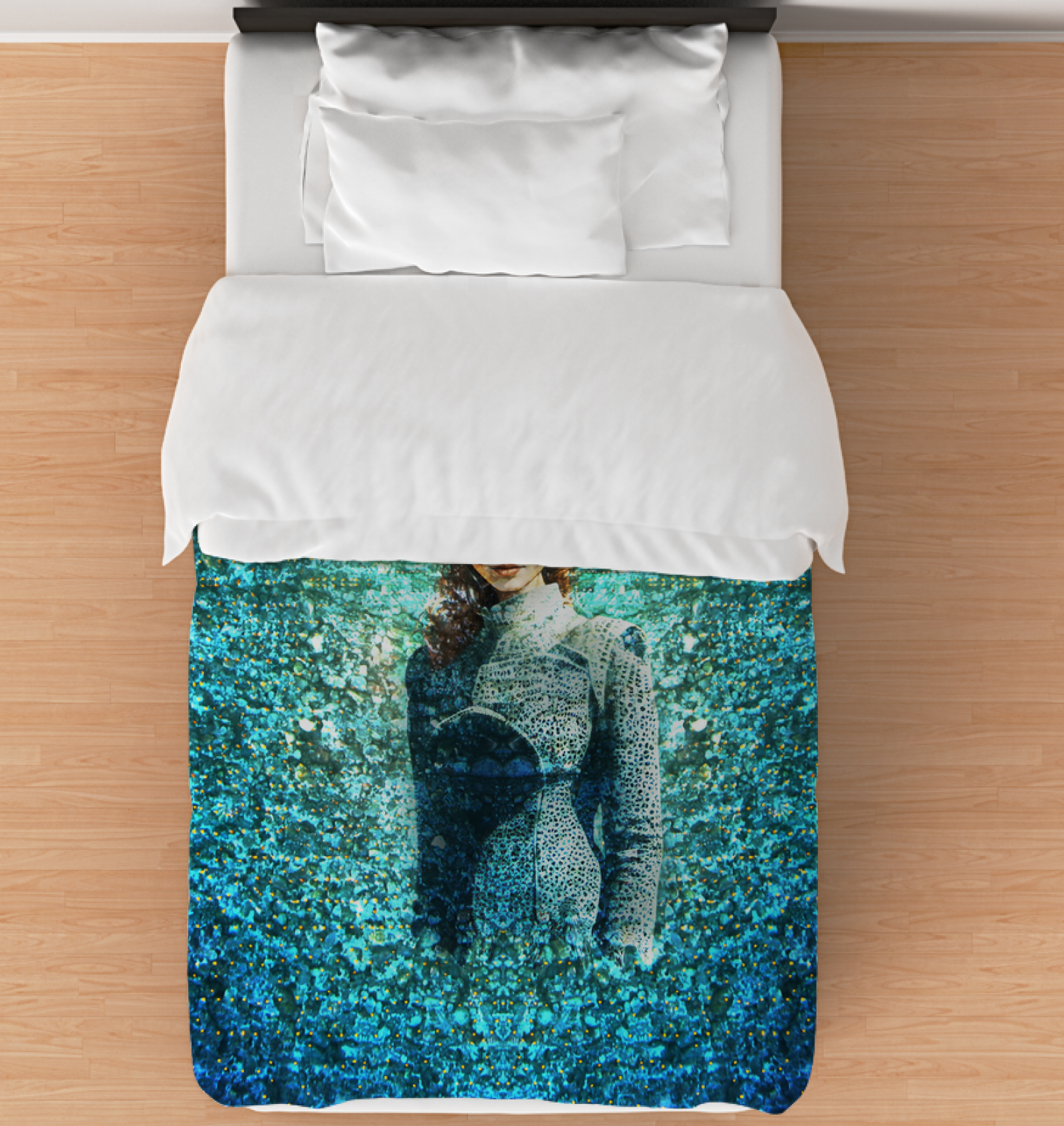 Dreamy Mystic Dreamscape Comforter enhancing bedroom decor.