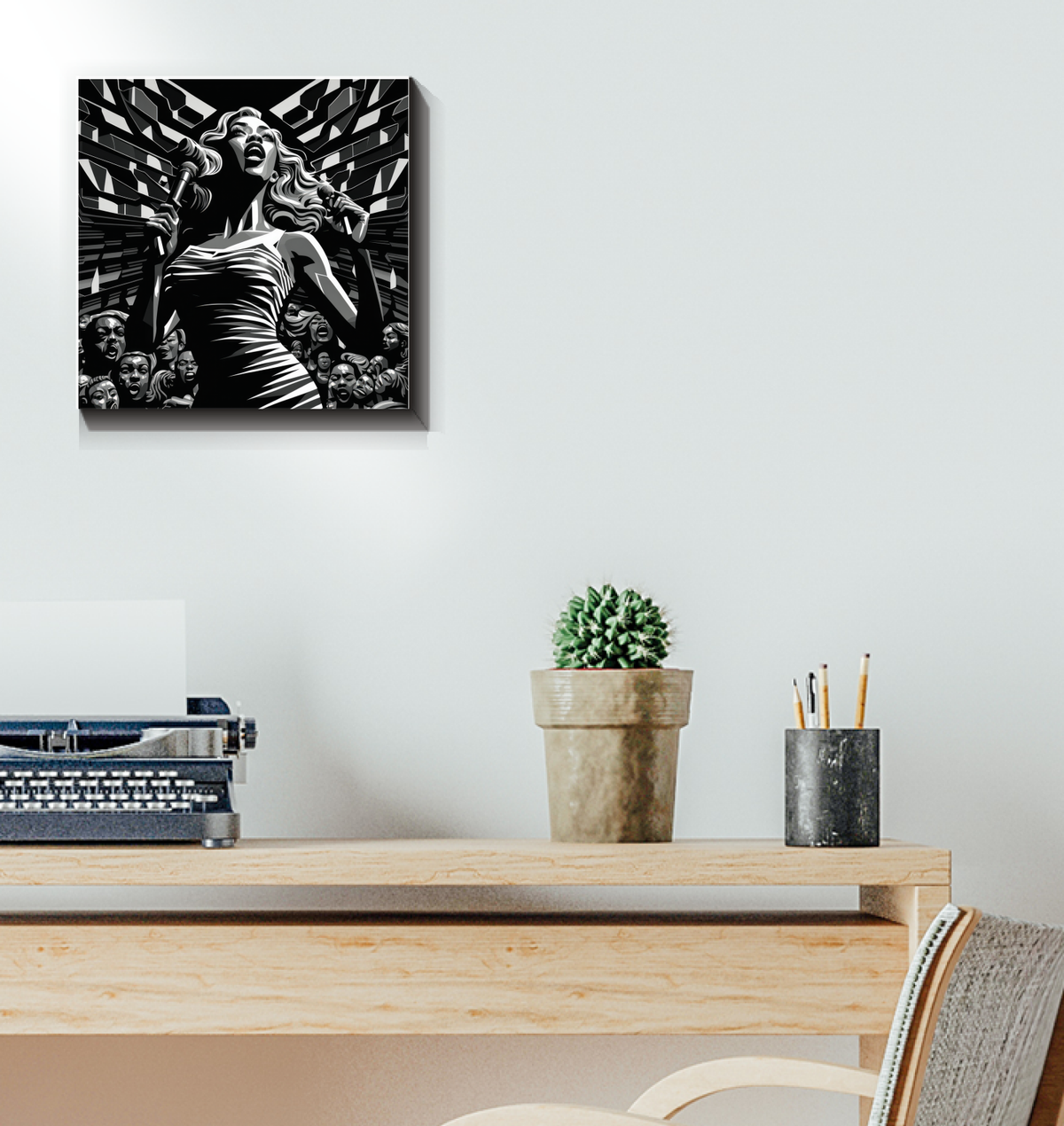 Rave Radiance Wrapped Canvas