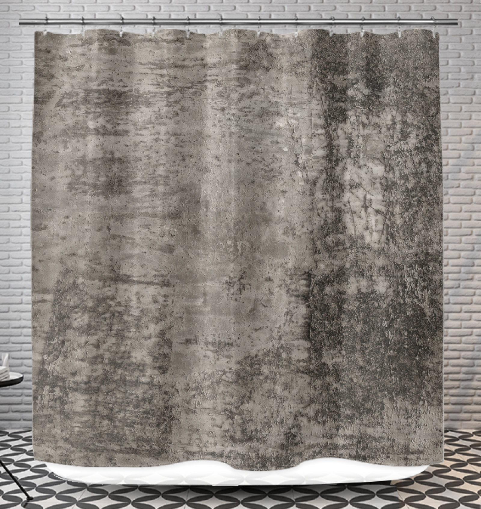 Close-Up Detail of Woven Whisper Shower Curtain's Quality Fabric