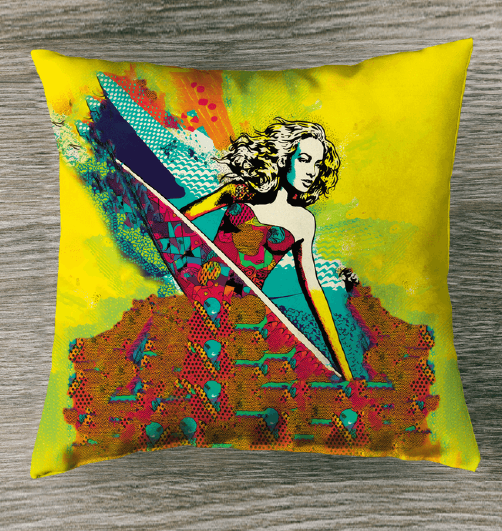 Surfing 1 04 Indoor Pillow - Beyond T-shirts