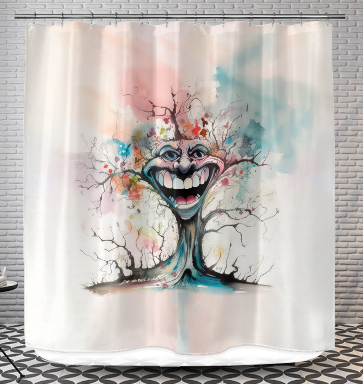 Cello's Captivating Cascades Shower Curtain