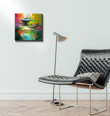 Lakeside Serenity Landscape Wrapped Canvas