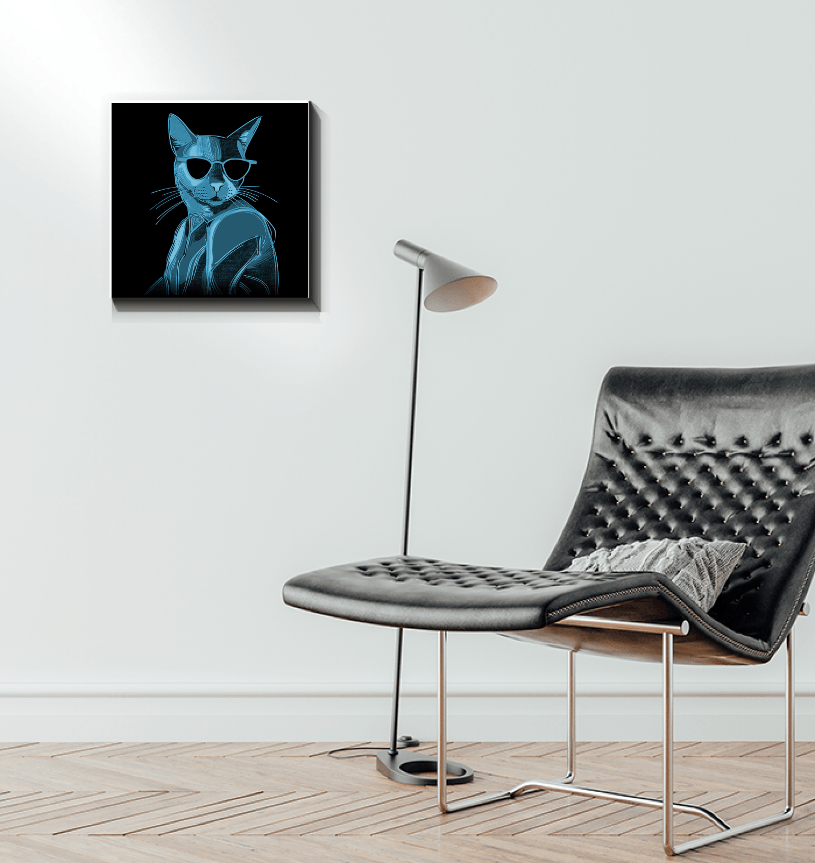 Mystical Cat Encounter Canvas Art - Beyond T-shirts