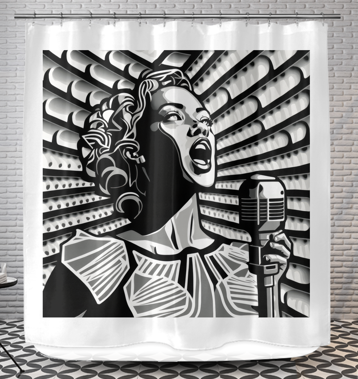 Sonic Spectrum Shower Curtain