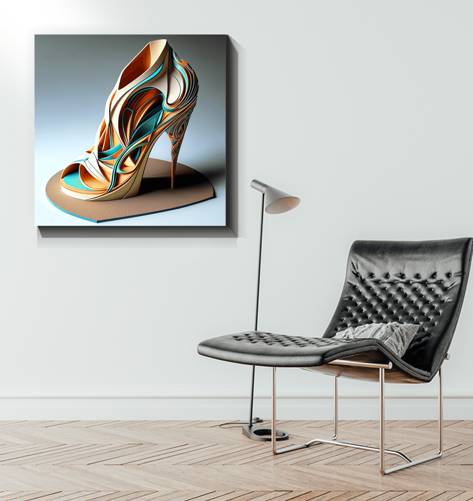 Futuristic Footwear Dreams - Canvas Artwork - Beyond T-shirts