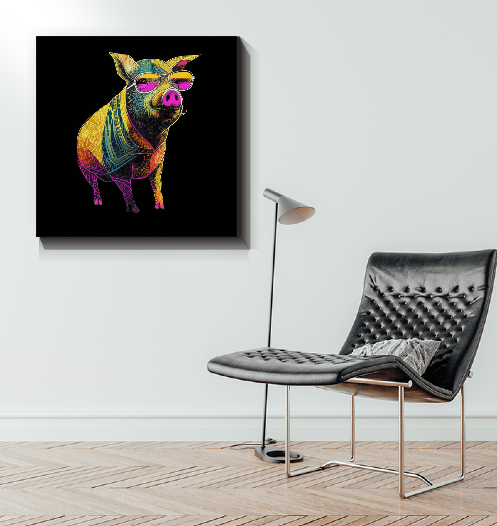 Playful Piglet Canvas Art - Beyond T-shirts
