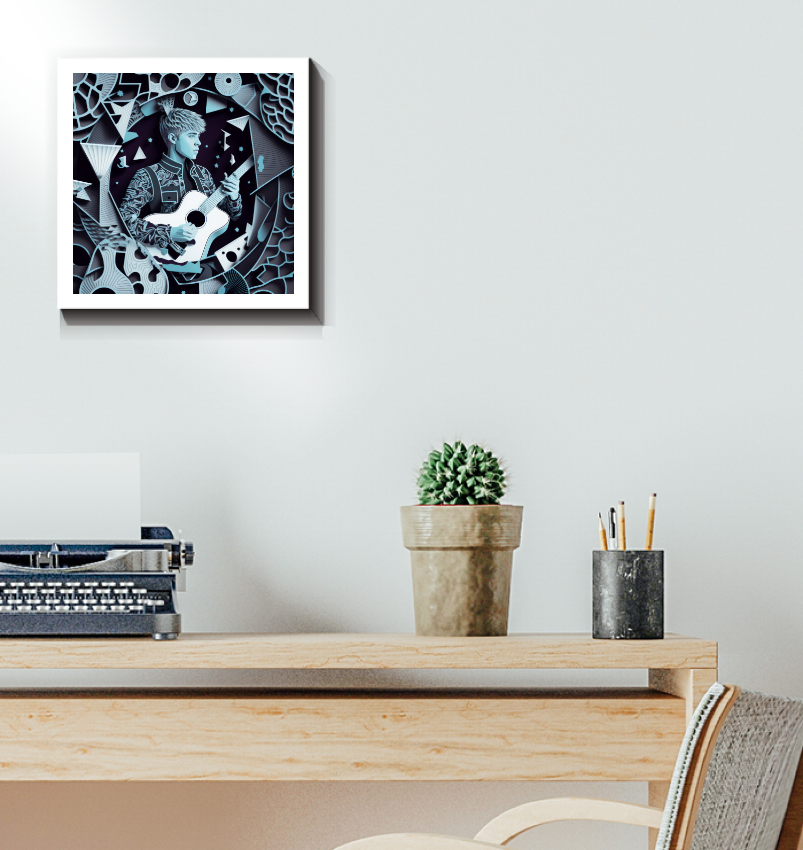 Colorful depiction of the year's seasons on high-quality wrapped canvas.