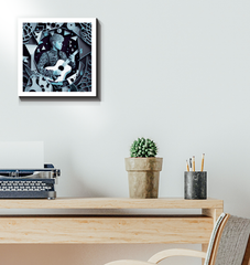 Colorful depiction of the year's seasons on high-quality wrapped canvas.